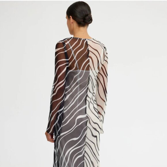 Brand New Significant Other Salma Long-Sleeve V-Neck Midi Dress - Picture 3 of 5